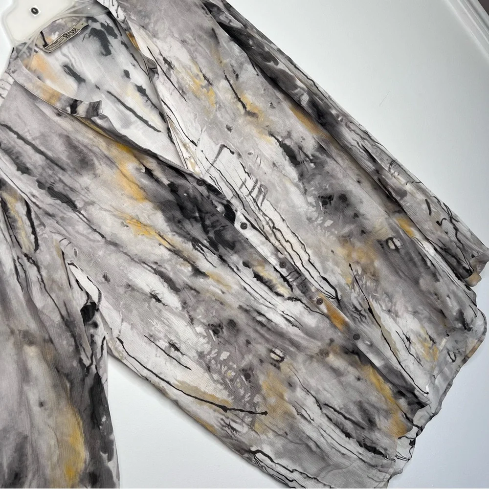 Go by Go Silk Gray‎ Multi Silk Top J22